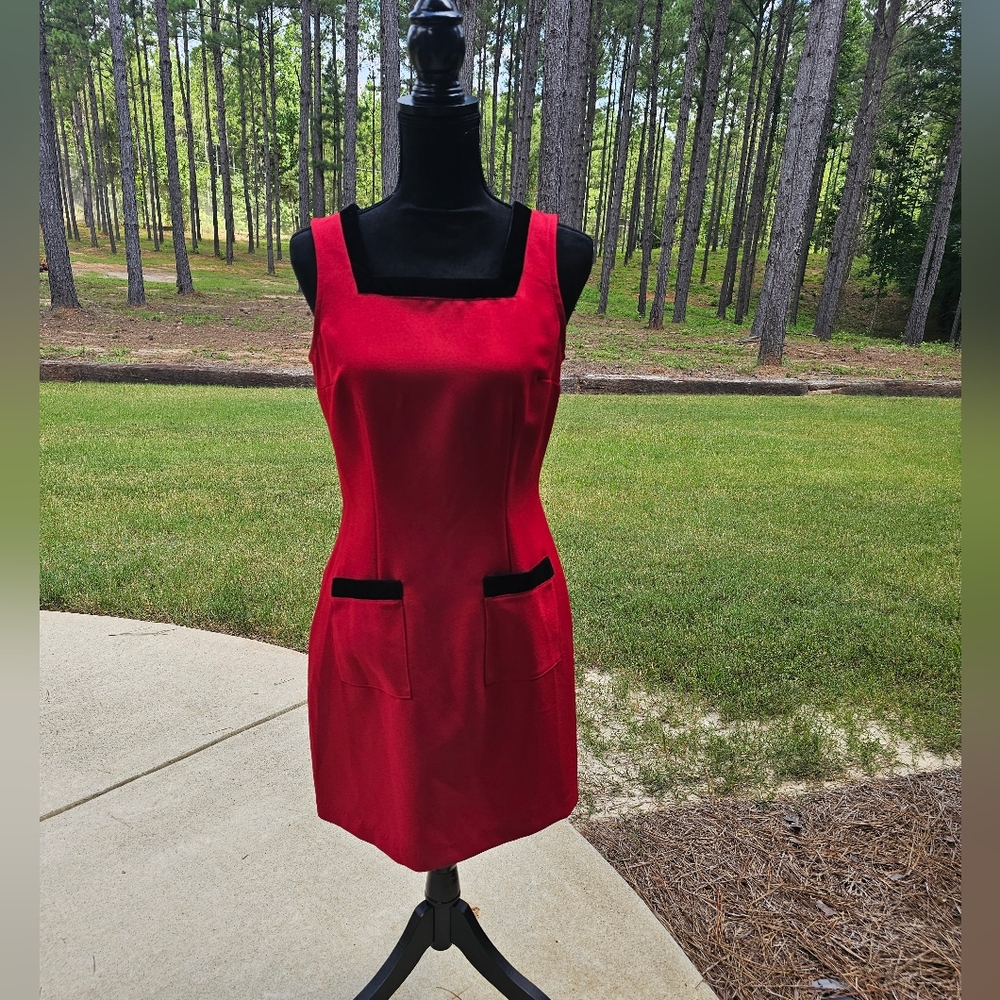 Byer Too! California Vintage Red Dress 90s Y2K Rachel Green Friends Style Size 7